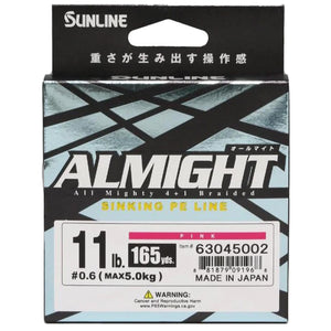 Almight Sinking Braid 16lb / Pink / 165 Yards