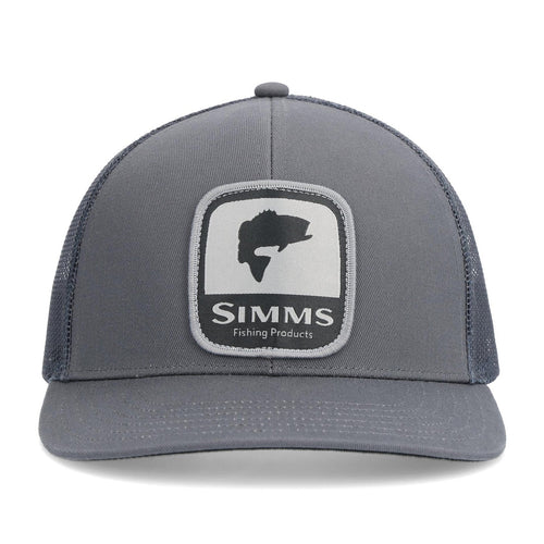 Simms Double Haul Icon Trucker Hat Bass Gunmetal Simms Double Haul Icon Trucker Hat Bass Gunmetal