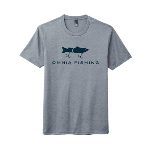 Omnia Fishing Glide Bait T-Shirt - Limited Edition Large / Flint Heather Blue Omnia Fishing Glide Bait T-Shirt - Limited Edition Large / Flint Heather Blue