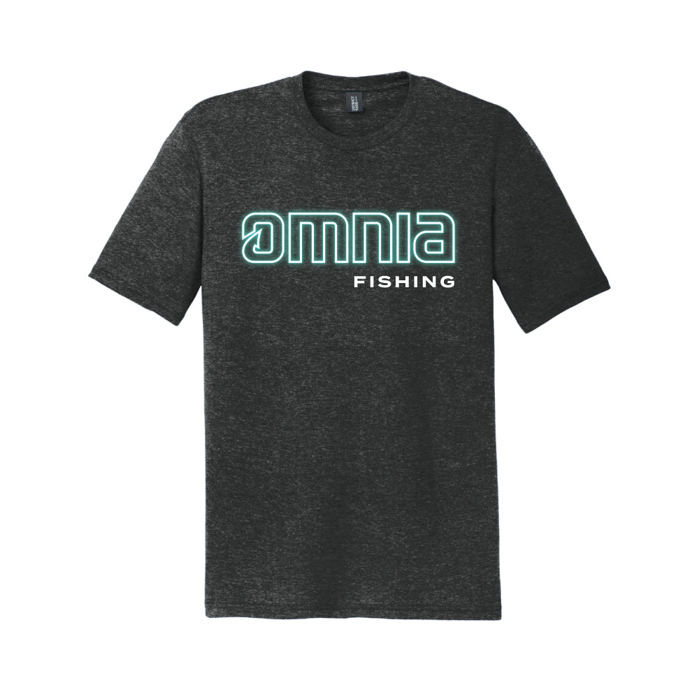 Omnia Fishing Neon Logo T-Shirt - Limited Edition X-Large / Black Frost