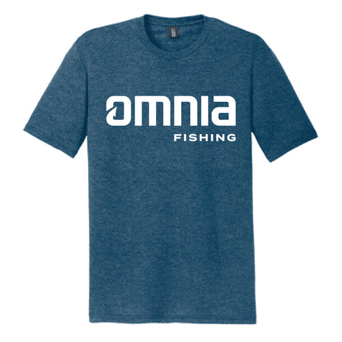 Omnia Fishing Stacked Logo T-Shirt - Neptune Blue Small / Neptune Blue Omnia Fishing Stacked Logo T-Shirt - Neptune Blue Small / Neptune Blue