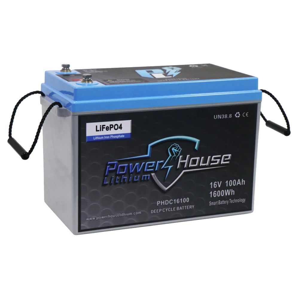 PowerHouse Lithium 16V 100AH Deep Cycle Battery 16V 100AH Lithium Deep Cycle Battery
