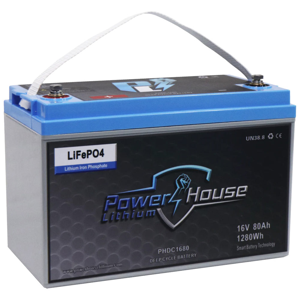 PowerHouse Lithium 16V 80AH Deep Cycle Battery 16V 80AH Lithium Deep Cycle Battery