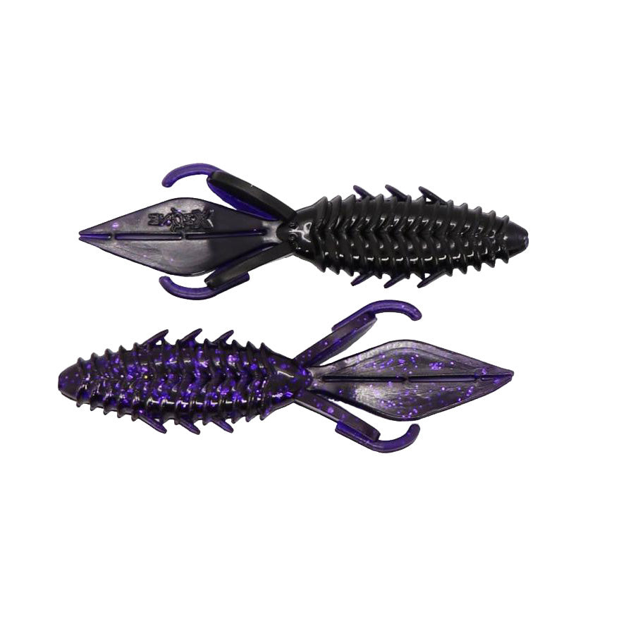 Xzone Lures 3.5" Adrenaline Bug Jr. Purple Shadow / 3 1/2"