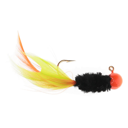 Strike King Mr. Crappie Slab Daddy Live Hair Jig 1/16 oz / Orange Tuxedo Strike King Mr. Crappie Slab Daddy Live Hair Jig 1/16 oz / Orange Tuxedo