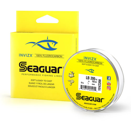 Seaguar InvizX Fluorocarbon Fishing Line, 200 yd