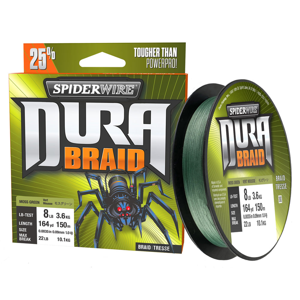 Spiderwire Durabraid Braided Line Moss Green / 8LB / 150 Yards