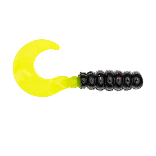 Strike King Mr. Crappie Grub Tuxedo Black-Chart / 2" Strike King Mr. Crappie Grub Tuxedo Black-Chart / 2"