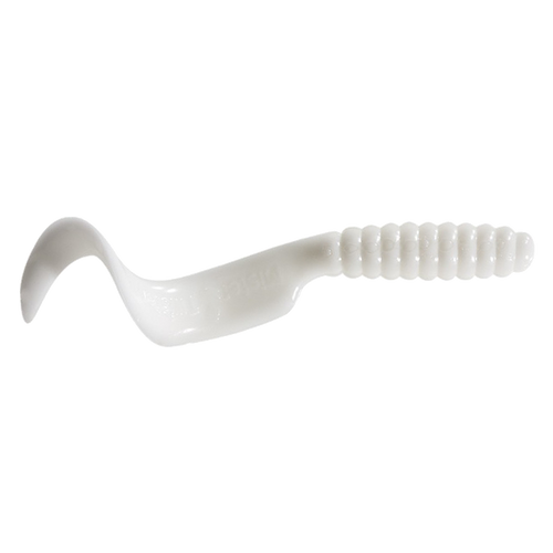 Mister Twister Baits Twister Tail Grub White / 4" Mister Twister Baits Twister Tail Grub White / 4"