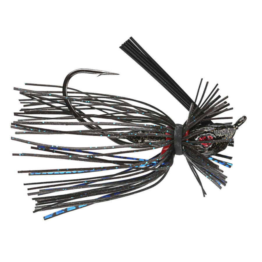 Jewel Baits Finesse Flip'n Jig 2 Pack Black Blue Flash / 3/8 oz