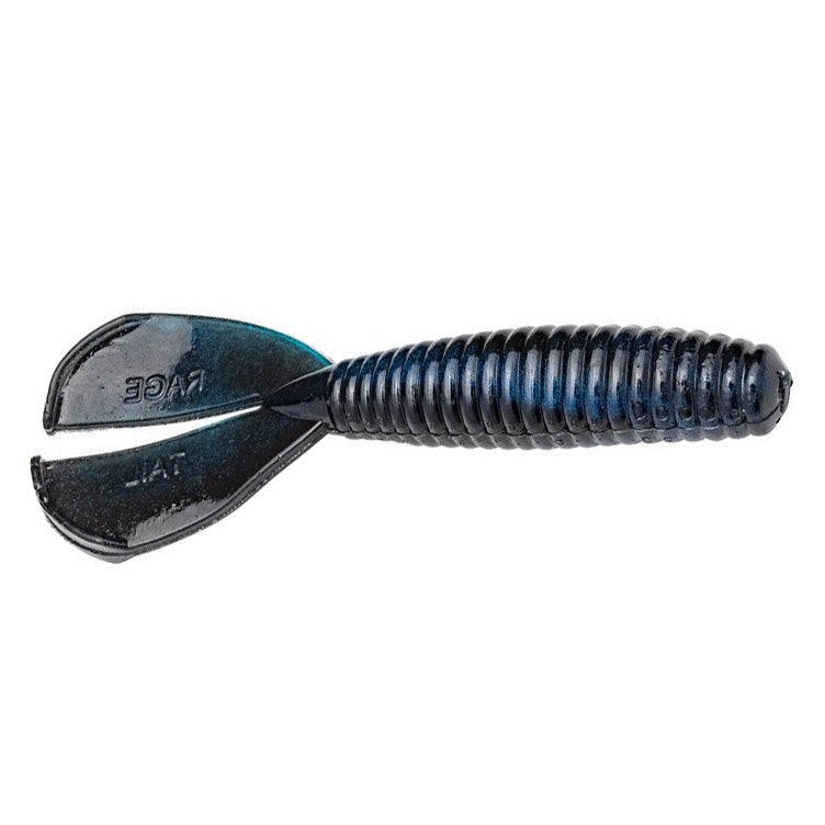 Strike King Baby Rage Menace Grub Black Blue Swirl / 3"