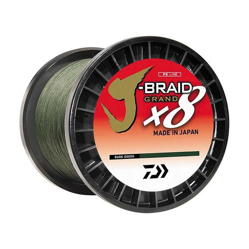 Daiwa J-Braid Grand x8 Dark Green Braided Line 65 Pound / 150 Yards