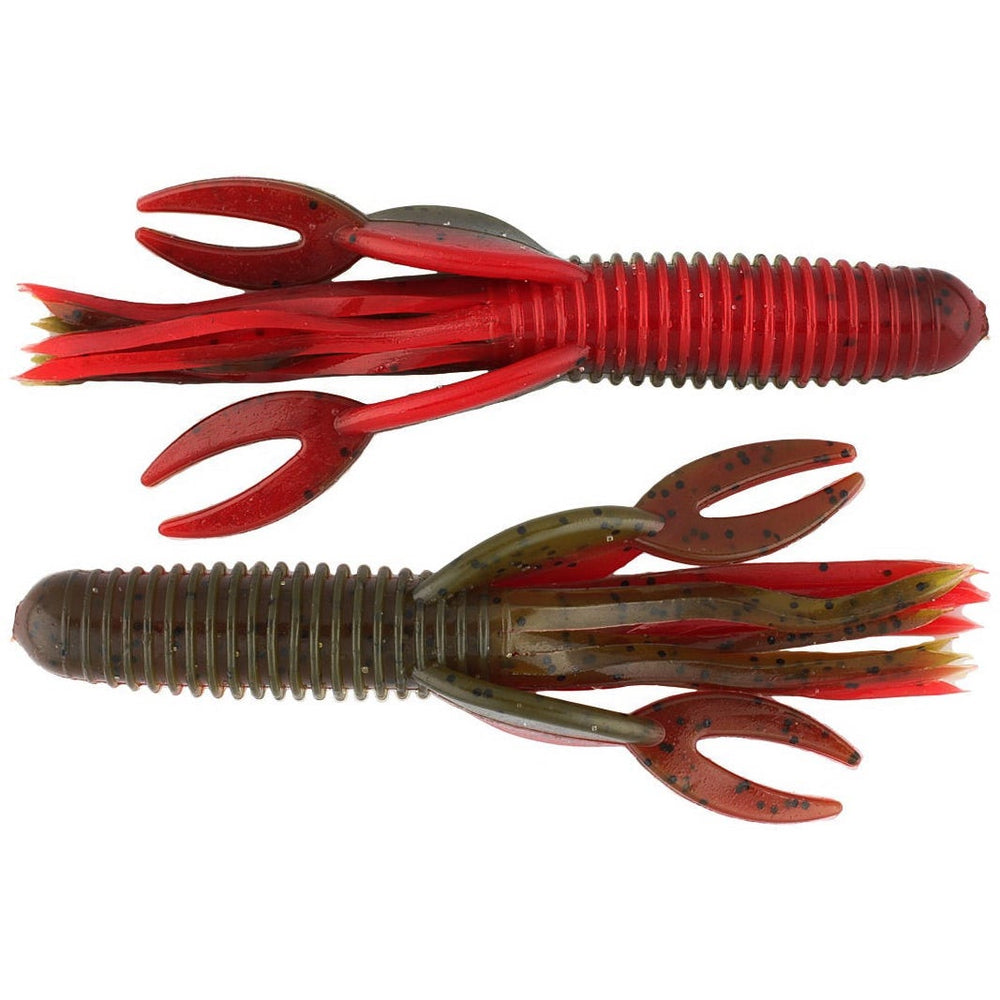 Big Bite Baits 4" Craw Tube Green Pumpkin/Texas Red / 4"