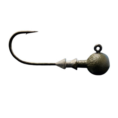 Great Lakes Finesse Stealth Ball Jig Head 1/16 oz / Matte Green Pumpkin / #1 Great Lakes Finesse Stealth Ball Jig Head 1/16 oz / Matte Green Pumpkin / #1
