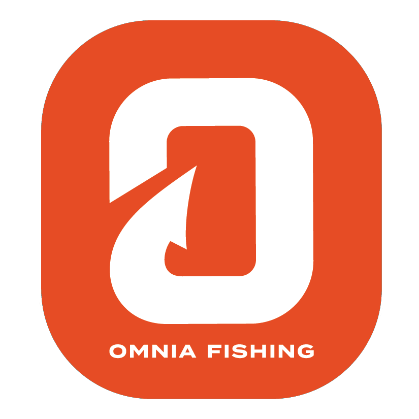 Omnia Fishing Rounded Square Sticker Orange