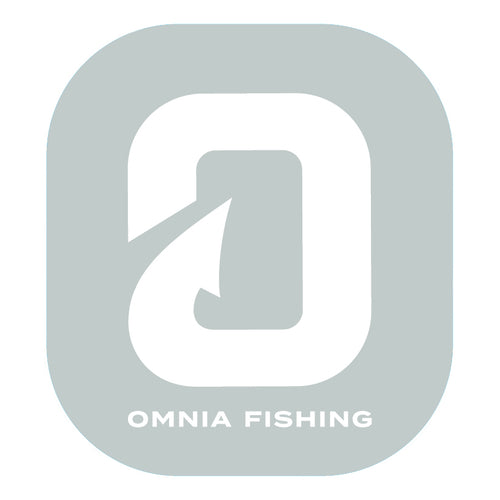 Omnia Fishing Rounded Square Sticker Gray Omnia Fishing Rounded Square Sticker Gray