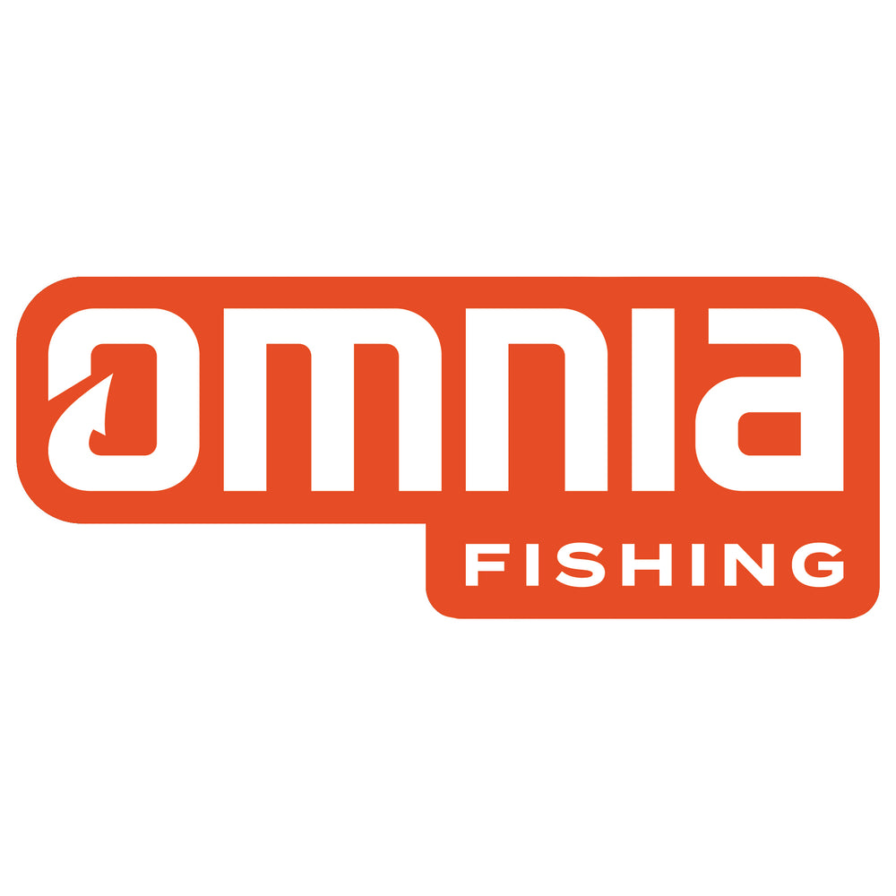 Omnia Fishing Stacked Brand Sticker Orange