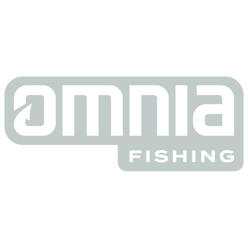 Omnia Fishing Stacked Brand Sticker Gray Omnia Fishing Stacked Brand Sticker Gray