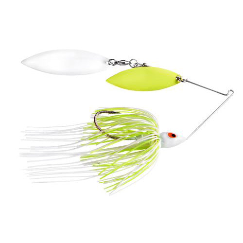 War Eagle Double Willow Spinnerbait Painted White Chartreuse; 3/8 oz.