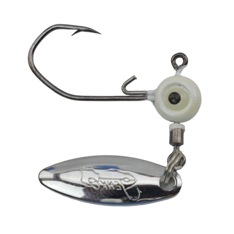 Jenko Slasher Underspin Crappie Jig Head 1/16 oz / White