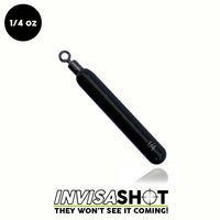 WOO! Tungsten Invisashot Cylinder Drop Shot Weight - Closed Eye 1/4 oz