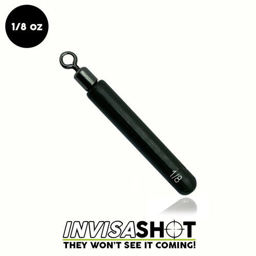 WOO! Tungsten Invisashot Cylinder Drop Shot Weight - Closed Eye 1/8 oz WOO! Tungsten Invisashot Cylinder Drop Shot Weight - Closed Eye 1/8 oz