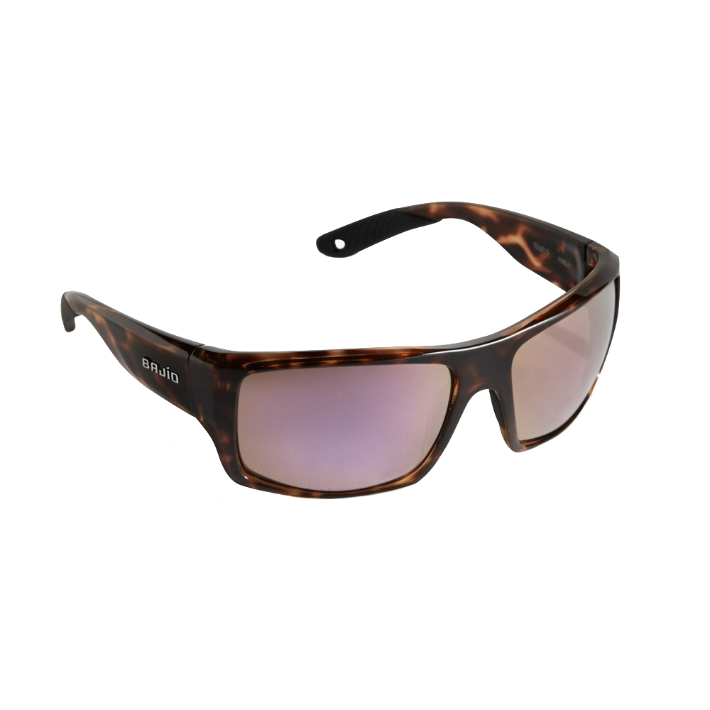 Bajío Nato Polycarbonate Lens Sunglasses Dark Tort Gloss / Rose Mirror Polycarbonate