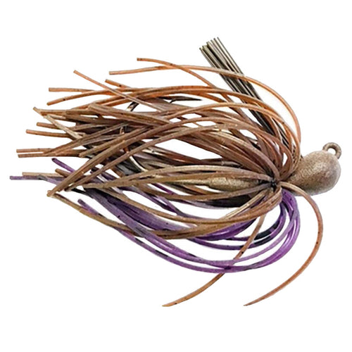 Greenfish Tackle New Square Rubber Jig 1/4 oz / Brown Purple Greenfish Tackle New Square Rubber Jig 1/4 oz / Brown Purple