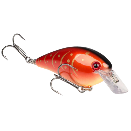 5) Gold/Red Crawfish 2.5” Squarebill Crankbait Fishing Lures With