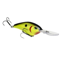 Strike King 6XD Crankbait Black Back Chartreuse / 3"