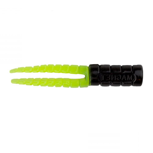 Crappie Magnet Split Tail Grub Black/Chartreuse / 1 3/4" Crappie Magnet Split Tail Grub Black/Chartreuse / 1 3/4"