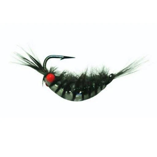 Kenders Outdoors Tungsten Akua Natural Shrimp Jig - EOL 1/64 oz / Black