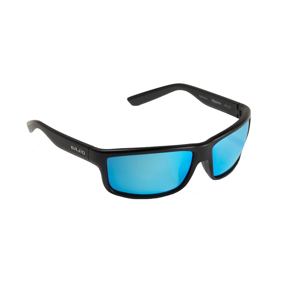 Bajio Nippers Sunglasses Black Matte / Blue Glass