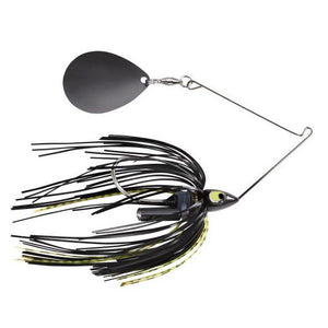 Night Time Colorado Spinnerbait 1/2 oz / Black/Chartreuse - Black Blade