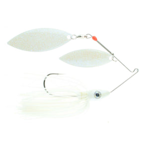Pulsator Metal Flake Double Willow Spinnerbait 3/8 oz / Blue Shad - White Blades / Compact