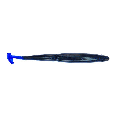 Gambler Lures Slim EZ 6" Swimbait Black Blue Glitter Blue Tail / 6" Gambler Lures Slim EZ 6" Swimbait Black Blue Glitter Blue Tail / 6"