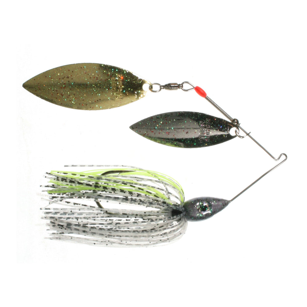 Nichols Lures Pulsator Metal Flake Double Willow Spinnerbait 3/8 oz / Bombshell Bass / Compact