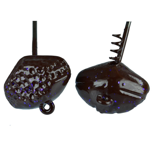 Picasso Lures Shake-E-Football Jig Head 1/4 oz / Brown/Purple Picasso Lures Shake-E-Football Jig Head 1/4 oz / Brown/Purple