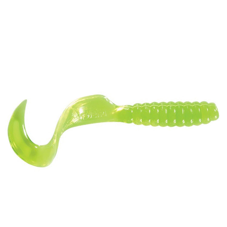 Mister Twister Baits Twister Tail Grub Chartreuse / 4"