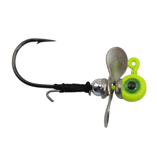 Jenko Big T Whirly Bird Jig Head 1/16 oz / Chartreuse Jenko Big T Whirly Bird Jig Head 1/16 oz / Chartreuse