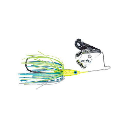 Strike King Tri-Wing Buzz King Buzzbait Chartreuse/Blue / 5/16 oz Strike King Tri-Wing Buzz King Buzzbait Chartreuse/Blue / 5/16 oz