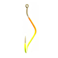 Mustad Slow Death Aberdeen Hook #2 / Chartreuse/Orange / 8 Pack