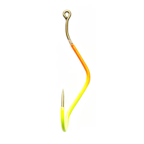 Mustad Slow Death Aberdeen Hook #1 / Chartreuse/Orange / 8 Pack Mustad Slow Death Aberdeen Hook #1 / Chartreuse/Orange / 8 Pack