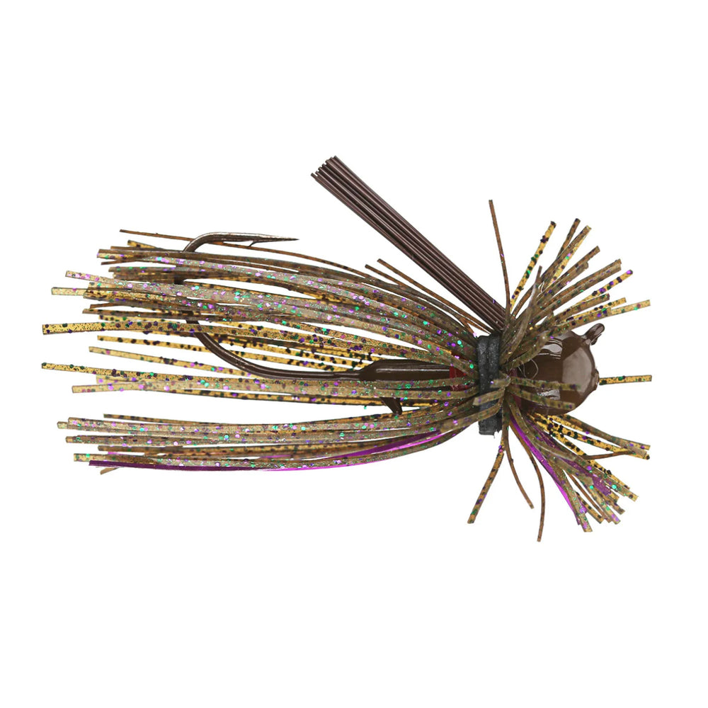 Jewel Baits Finesse Jig 2 Pack Green Pumpkin Candy/Purple Flash / 5/16 oz