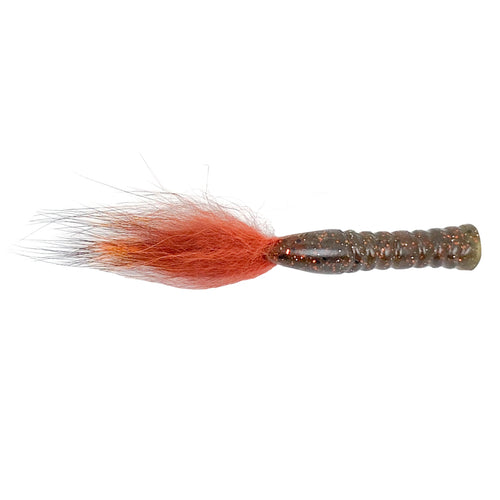 Rabid Baits Ned Fox Tail Worm Green Pumpkin Orange / 3" Rabid Baits Ned Fox Tail Worm Green Pumpkin Orange / 3"