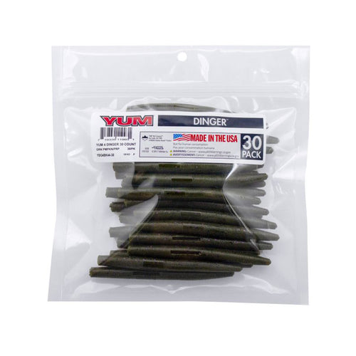 Yum Dinger (30) Bulk Pack 4 inch / Green Pumpkin