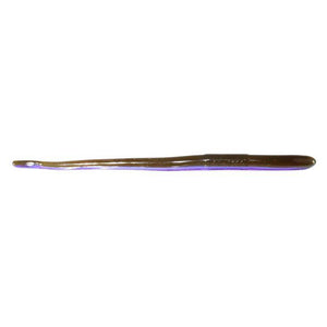 6'' Straight Tail Worm Green Pumpkin Purple / 6"