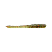 Great Lakes Finesse 4" Drop Worm Green Pumpkin Red Flake / 4"