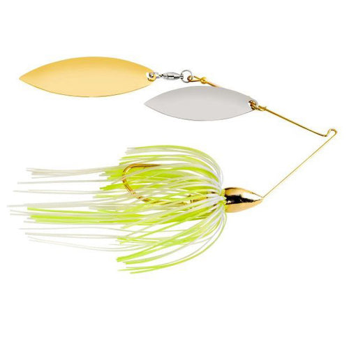 War Eagle Gold Double Willow Spinnerbait 3/8 oz / Hot White Chartreuse War Eagle Gold Double Willow Spinnerbait 3/8 oz / Hot White Chartreuse