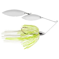 War Eagle Nickel Double Willow Spinnerbait 3/8 oz / White Chartreuse Pearl